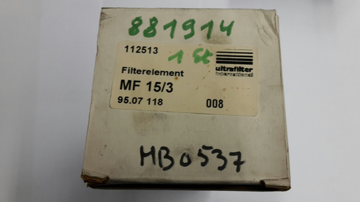 [500014] MF 15/3 Filterelement Ultrafilter